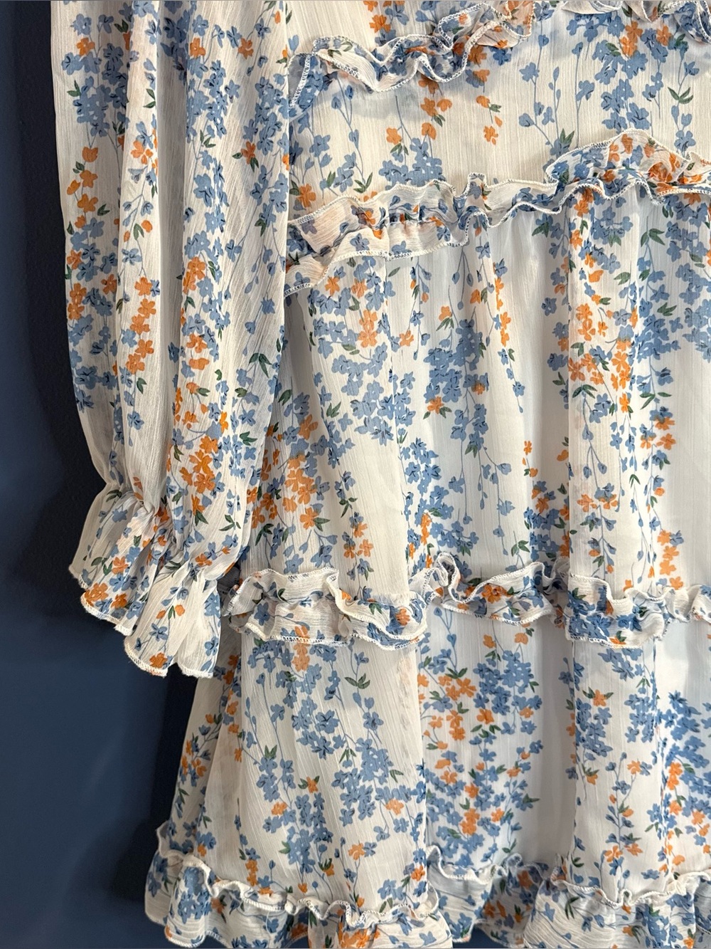 Selfie Leslie White Floral Ruffle Mini Dress - Picture 6 of 9